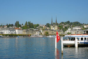 View of Lucerne from its Lake